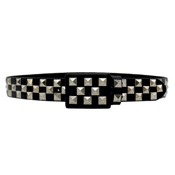 Accessories - 🗽Sex And The City STREET AHEAD Black Leather Belt With Silver Pyramid Studs